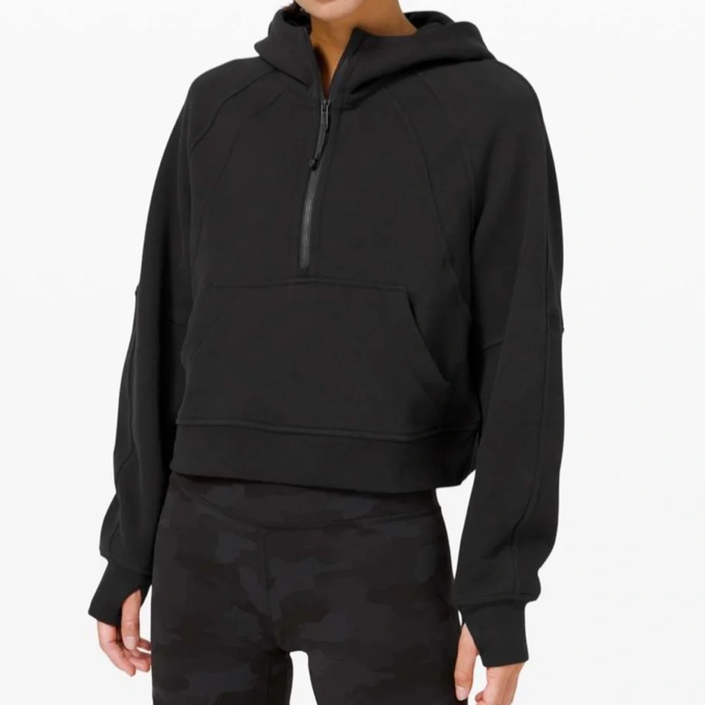NWT Lululemon Scuba Oversized 1/2 Zip Hoodie Black Size M/L - Picture 8 of 11